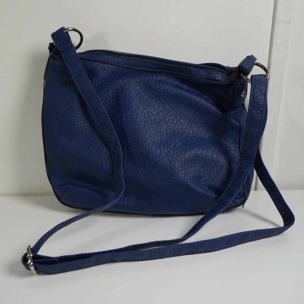 Rosetti Crossbody Bag Womens Medium Blue Pebbled Vegan Leather Adjustable Strap - Picture 5 of 9